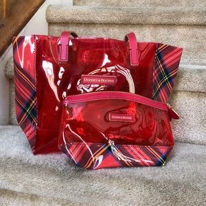 red Dooney & Bourke purse with matching bag